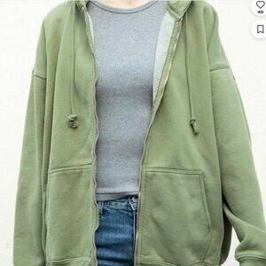 Brandy Melville Green zip-up